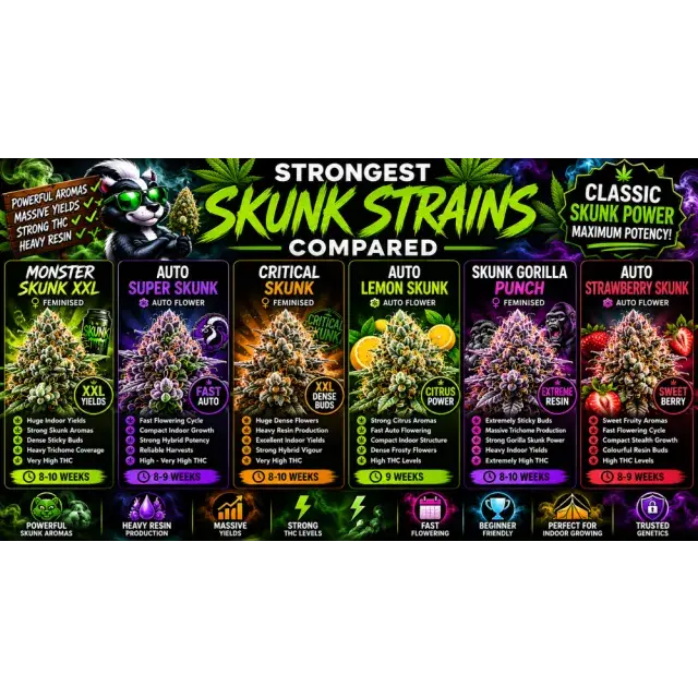 Cannabis Seeds: The Strongest Skunk Strains Compared.