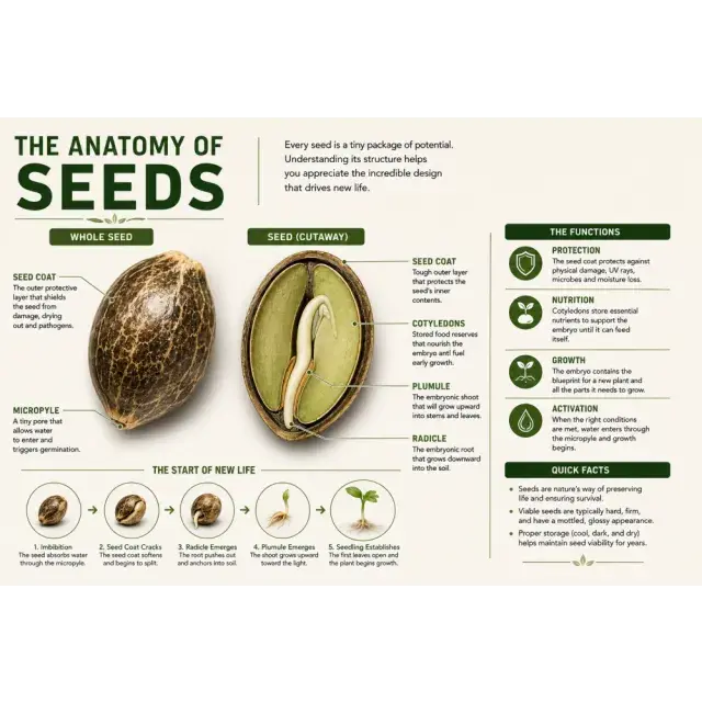 Cannabis Seeds: The Anatomy of Cannabis Seeds.