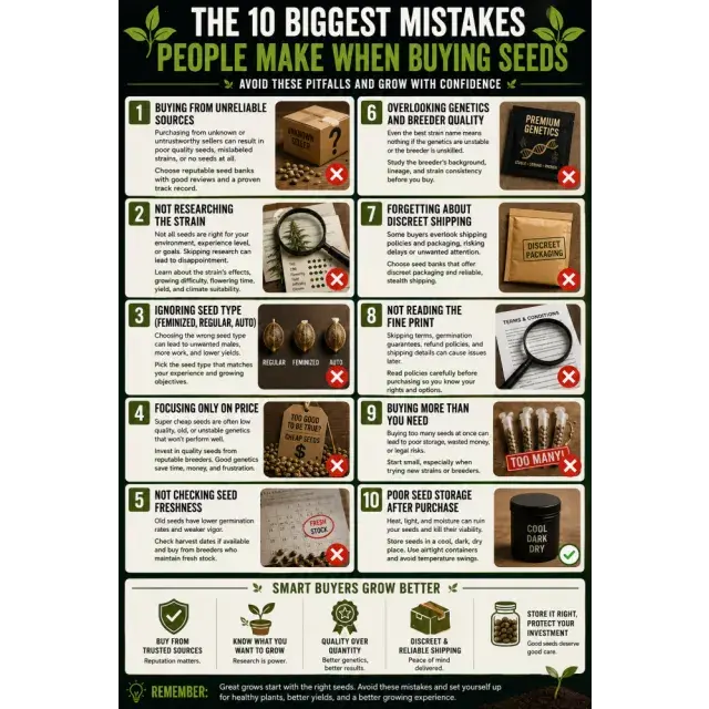 Cannabis Seeds: The Mistakes People Make When Buying Seeds.