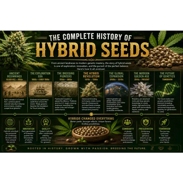 Cannabis Seeds: The Complete History of Hybrid Cannabis Seeds.