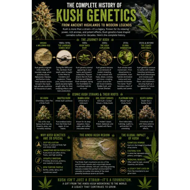 Cannabis Seeds: The Complete History of Kush Genetics.