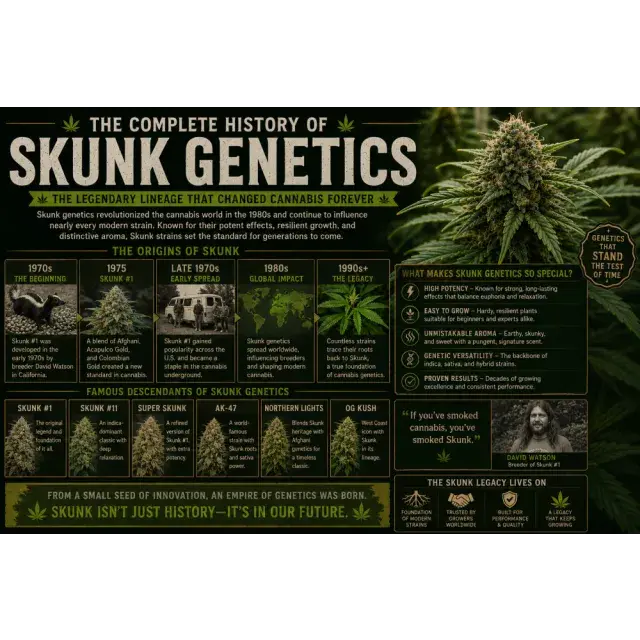 Cannabis Seeds: The Complete History of Skunk Genetics.