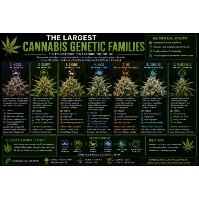 Cannabis Seeds: The Largest Cannabis Genetic Families.