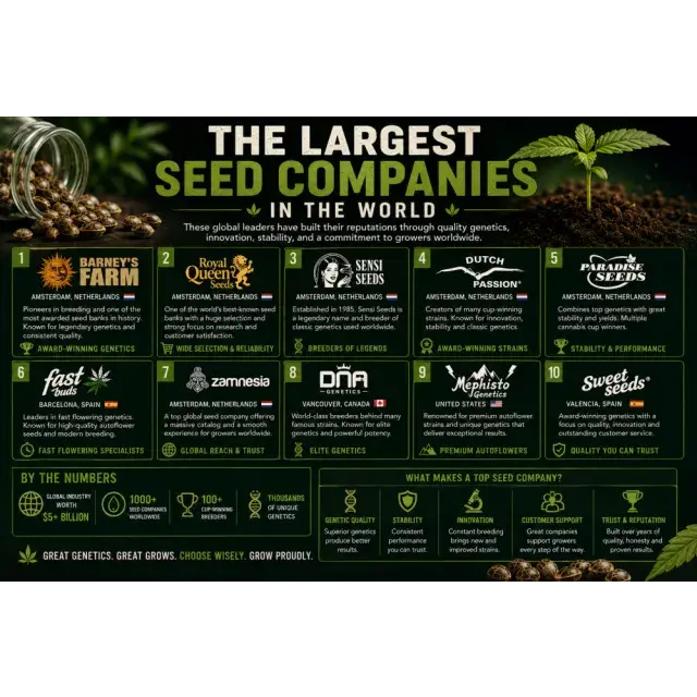 Cannabis Seeds: The Largest Cannabis Seed Companies in the World.