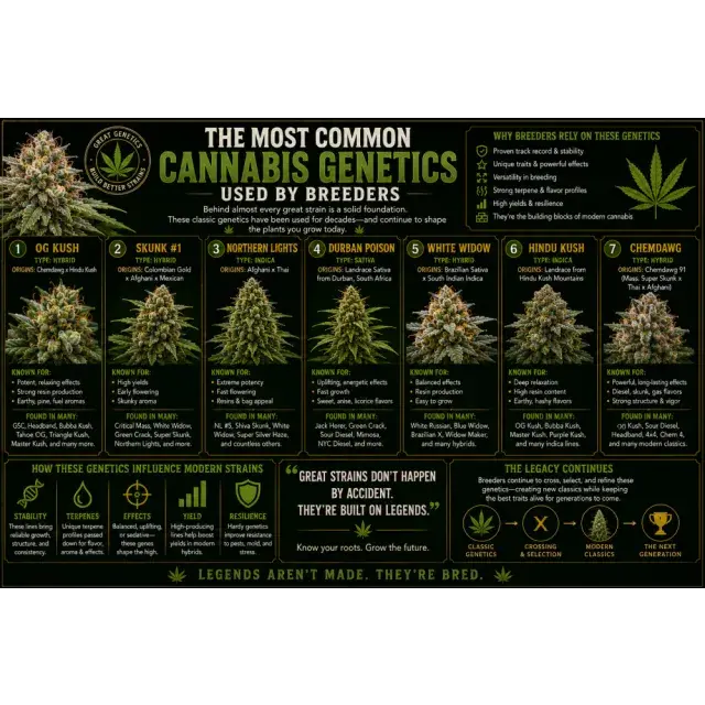 Cannabis Seeds: The Most Common Cannabis Genetics Used by Breeders.