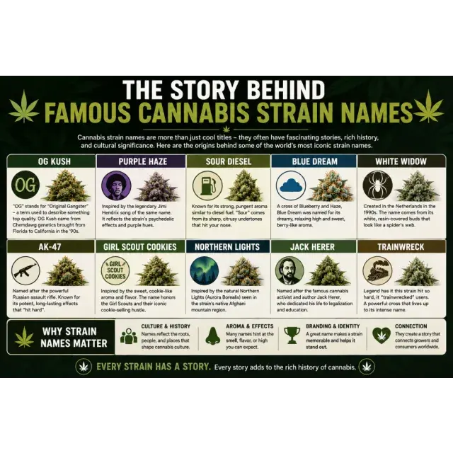 Cannabis Seeds: The Story Behind Famous Cannabis Strain Names.