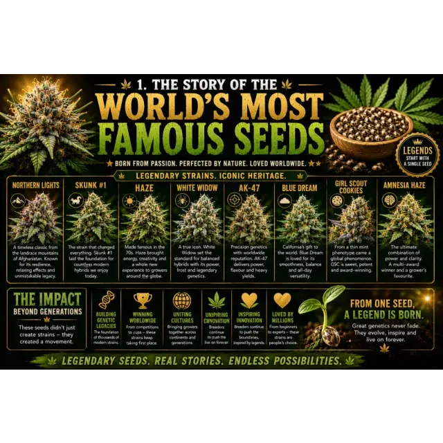 Cannabis Seeds: The Story of the World's Most Famous Cannabis Seeds.