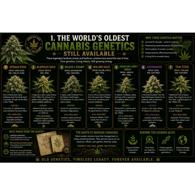 Cannabis Seeds: The World's Oldest Cannabis Genetics Still Available