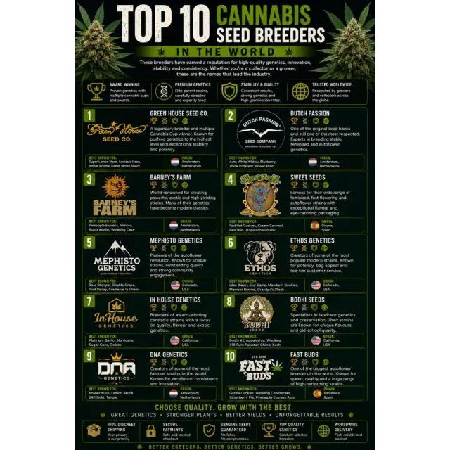 Cannabis Seeds: Top 10 Cannabis Seed Breeders in the World.