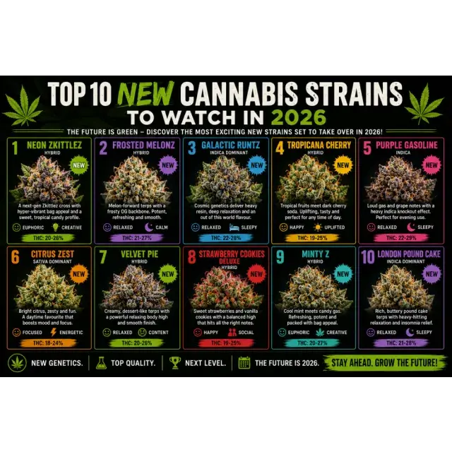 Cannabis Seeds The Top 10 New Cannabis Strains to Watch in 2026