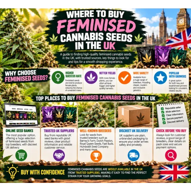 Cannabis Seeds: Where to Buy Feminised Cannabis Seeds in the UK.
