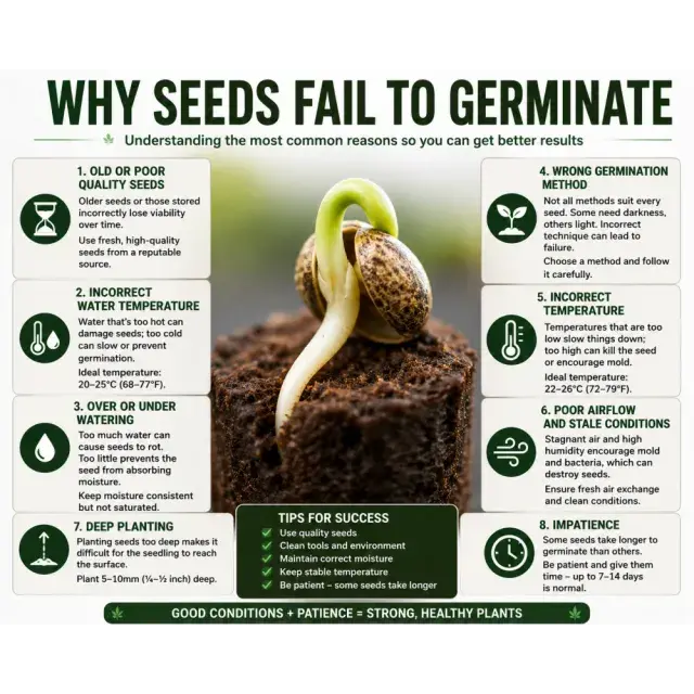 Cannabis Seeds: Why Cannabis Seeds Fail to Germinate.