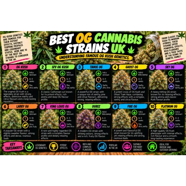 Cannabis Seeds: Best OG Cannabis Strains UK: Understanding Famous OG Kush Genetics.