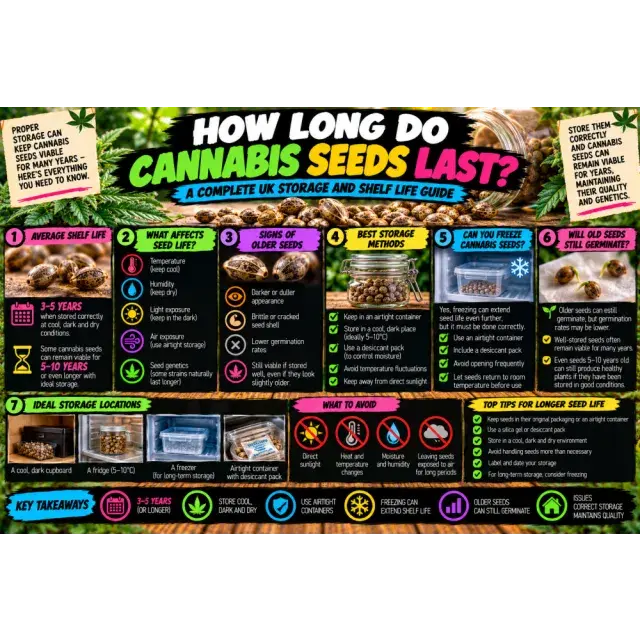 Cannabis Seeds: How Long Do Cannabis Seeds Last? A Complete UK Storage and Shelf Life Guide.