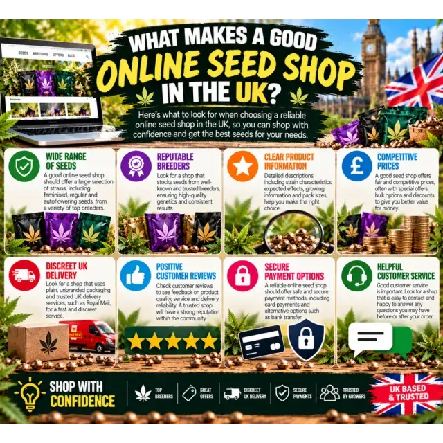 Cannabis Seeds: What Makes a Good Online Cannabis Seed Shop in the UK?