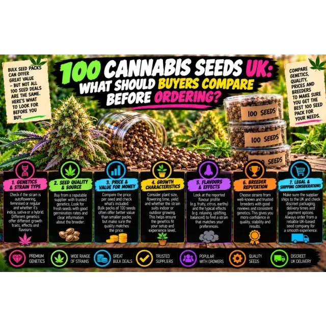 100 Cannabis Seeds UK: What Should Buyers Compare Before Ordering?
