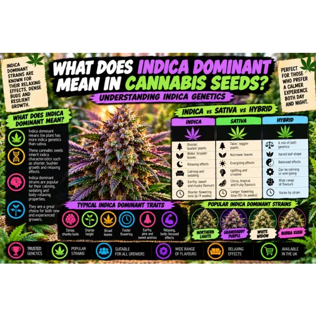 Cannabis Seeds: What Does Indica Dominant Mean in Cannabis Seeds? Understanding Indica Genetics