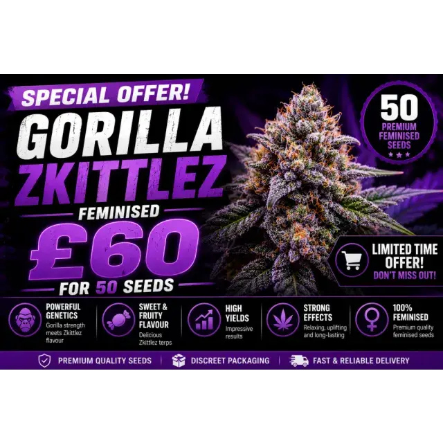 Cannabis Seeds Gorilla Zkittlez Feminised Our Best 50 Seed Bulk Pack