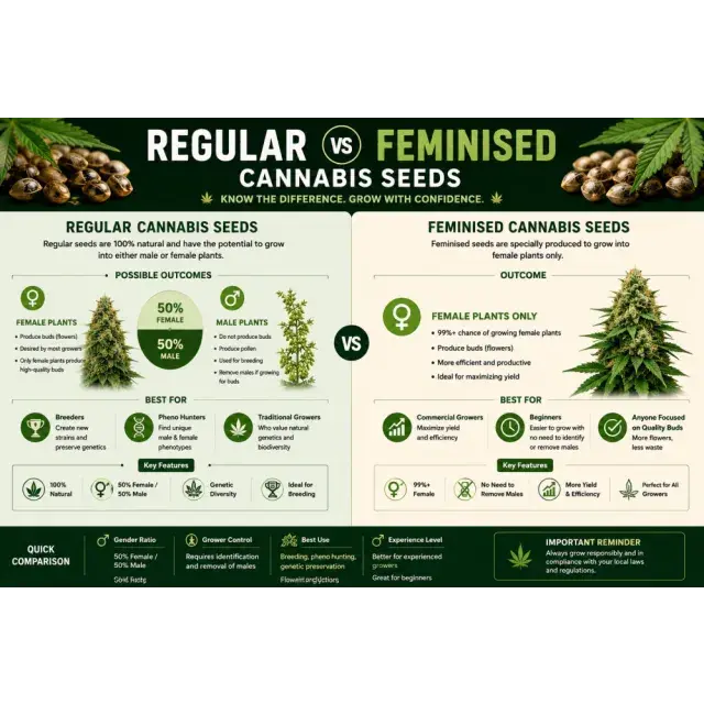 Cannabis Seeds: Regular vs Feminised Cannabis Seeds: What's the Difference?