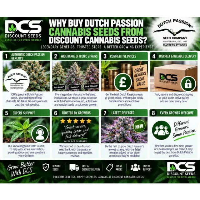 Why Buy Dutch Passion Seeds from Discount Cannabis Seeds?