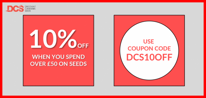 10% OFF ALL ORDERS OVER £50 - Discount Cannabis Seeds
